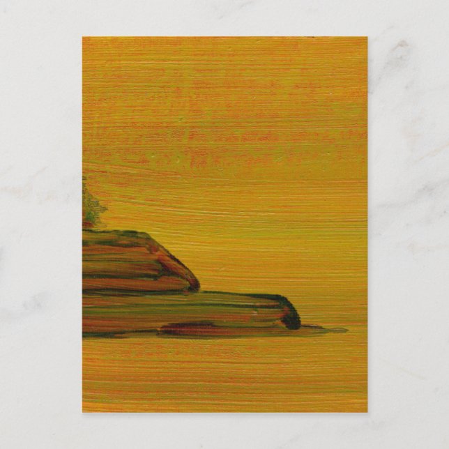 Tarjeta postal de arte de resumen amarillo (Anverso)