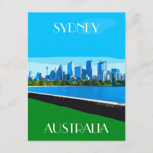 Tarjeta postal de arte de viaje antiguo del puerto