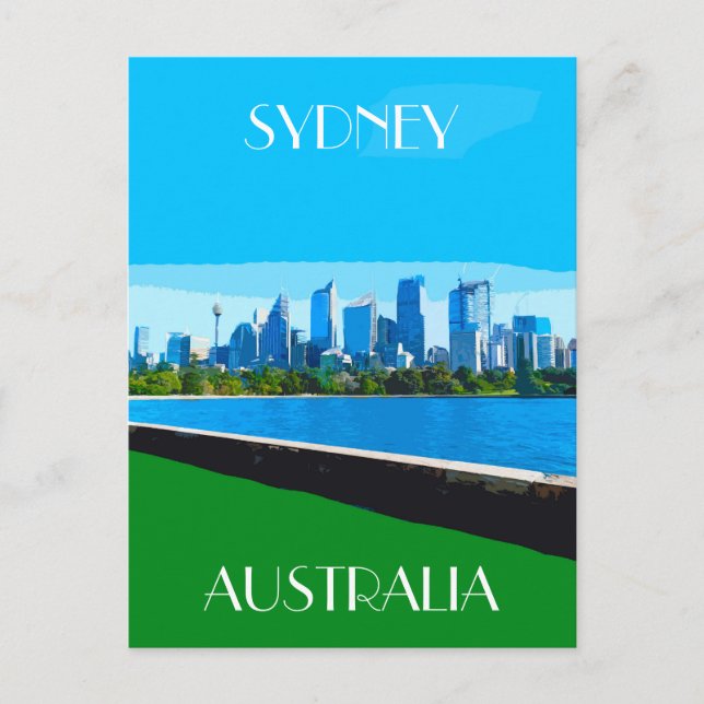 Tarjeta postal de arte de viaje antiguo del puerto (Anverso)