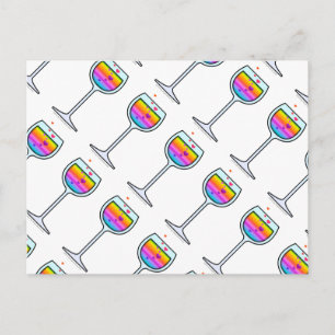 TARJETA POSTAL DE ARTE DE VINO