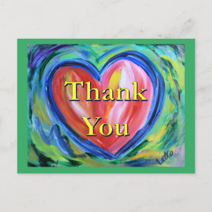 Tarjeta Postal de Arte del Corazón Agradecido