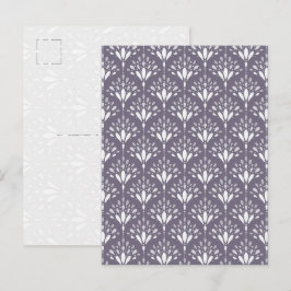 Tarjeta postal de arte floral botánico folk lavand