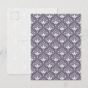 Tarjeta postal de arte floral botánico folk lavand