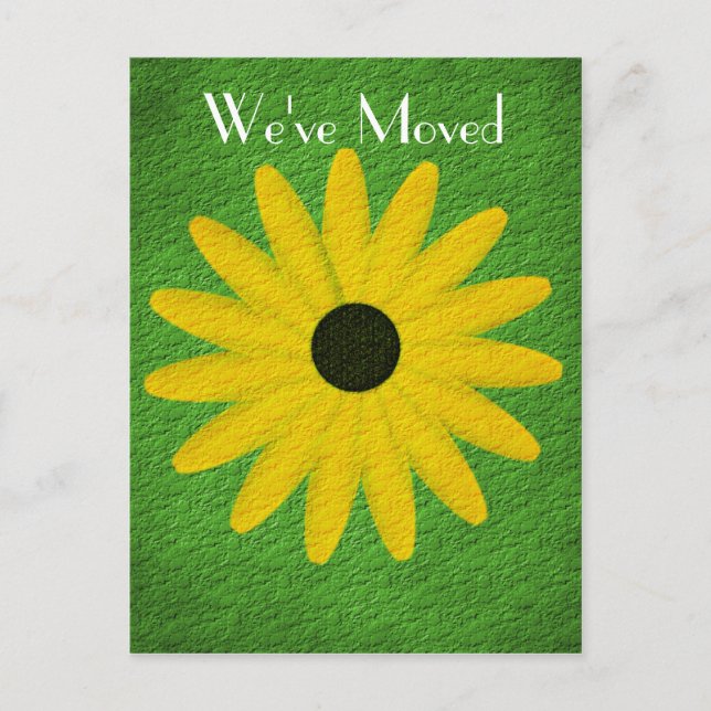 Tarjeta postal de arte floral de margarita amarill (Anverso)