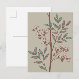 Tarjeta postal de arte floral de pétalos soñados c
