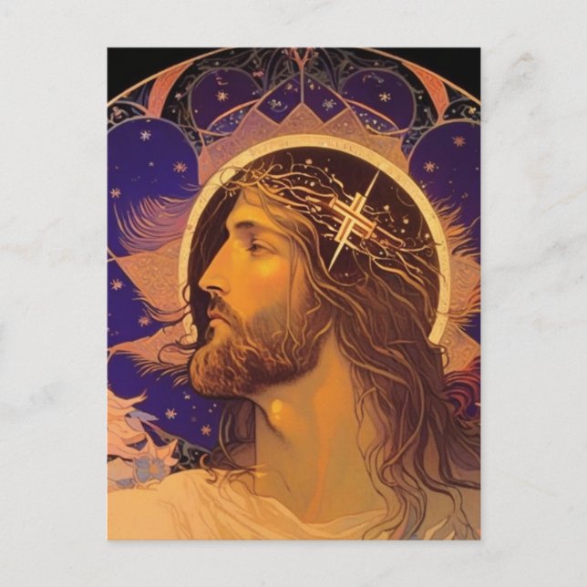 Tarjeta postal de arte generado por IA de Jesús co (Anverso)