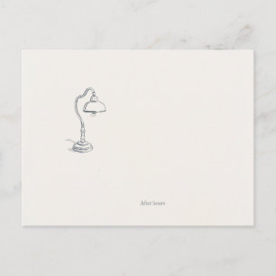 Tarjeta postal de arte minimalista introvertido tr