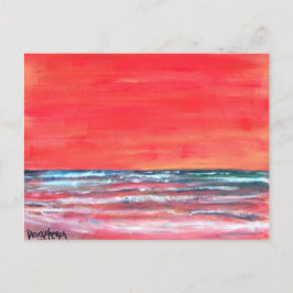 tarjeta postal de arte moderno de pintura al óleo