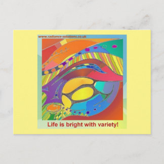 Tarjeta postal de arte Organic Bold LifeScan con t