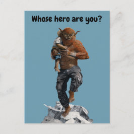 Tarjeta postal de arte para salvamento infantil Bu