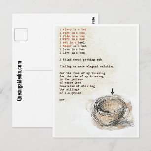 Tarjeta Postal de Arte Poético Sleep In A Box