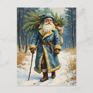 Tarjeta postal de arte tradicional de Santa Claus