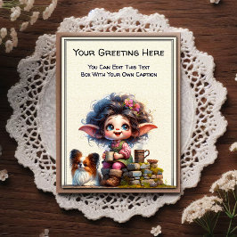 Tarjeta postal de arte vintage con sentimiento cot