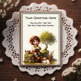 Tarjeta postal de arte vintage con sentimiento cot