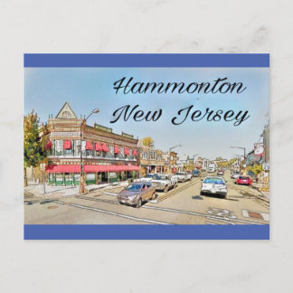 Tarjeta postal de aspecto vintage de Hammonton New