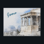 Tarjeta Postal de Atenas Grecia – Invitación a las<br><div class="desc">Tarjeta postal de Atenas Grecia – Invitación a ruinas antiguas para viajes,  bodas y eventos</div>