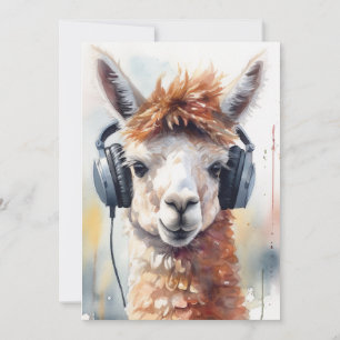 Tarjeta postal de auriculares personalizados de la