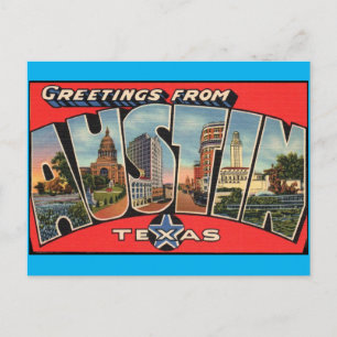 Tarjeta postal de Austin Texas  Saludos