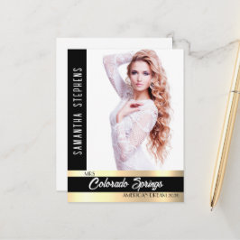 Tarjeta postal de autógrafo de concurso de belleza