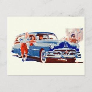 Tarjeta postal de automóvil clásico