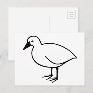 Tarjeta postal de ave para colorear