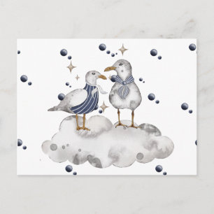 Tarjeta postal de aventura de gaviota Arte coste