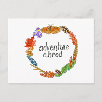 Tarjeta postal de aventura por delante