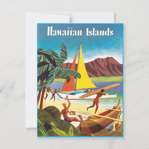 Tarjeta postal de aventuras de Hawái