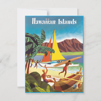 Tarjeta postal de aventuras de Hawái