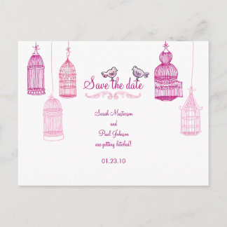 Tarjeta postal de "Aves de jardín" para guardar la