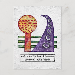 Tarjeta postal de aves - Divertida obsesión con la