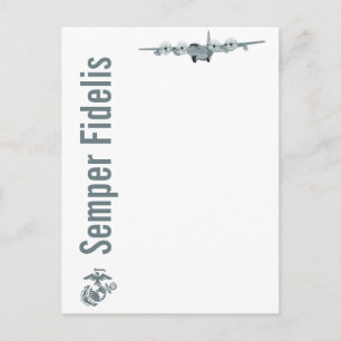 Tarjeta postal de aviación C-130 USMC