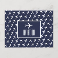 Tarjeta postal de aviación Funky White Plane Pilot