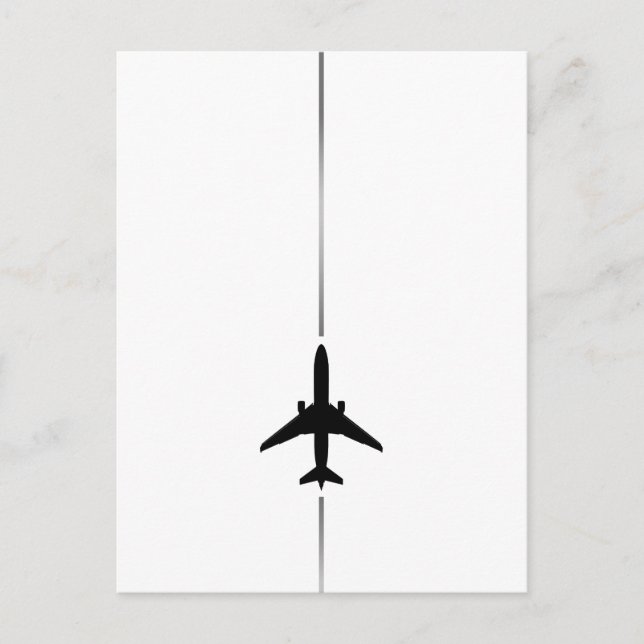 Tarjeta postal de aviación minimalista (Anverso)