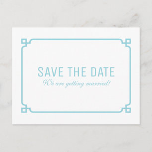 Tarjeta postal de aviso de Aqua Paradise Deco Chic