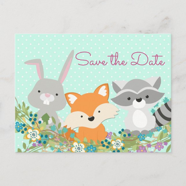 Tarjeta postal de aviso de Baby Shower (Anverso)