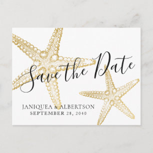 Tarjeta postal de aviso de boda con Estrella de Ma