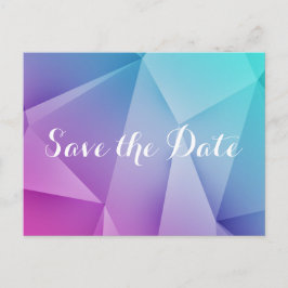 Tarjeta postal de aviso de boda en tonos de joya m