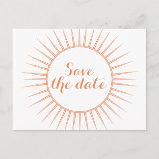 Tarjeta postal de aviso de boda estilo Deco Retro