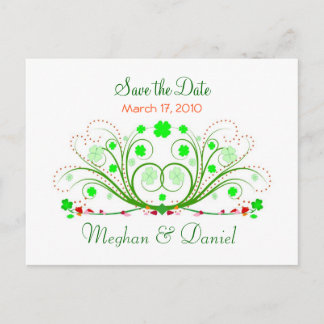 Tarjeta postal de aviso de boda irlandesa