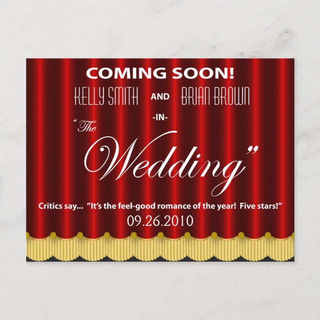 Tarjeta postal de aviso de cine (Anverso)