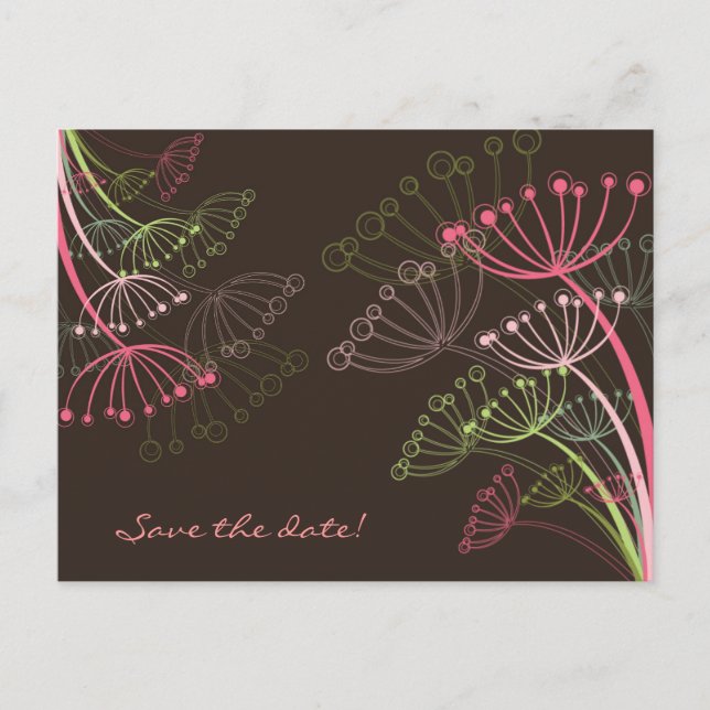 Tarjeta postal de aviso de Dandeliones dulces (Anverso)