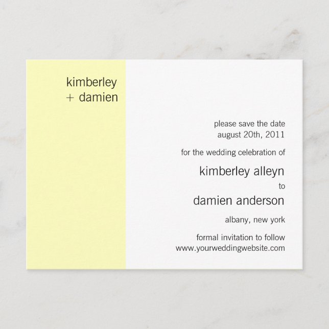 Tarjeta postal de aviso de "Duo" con sabor a vaini (Anverso)