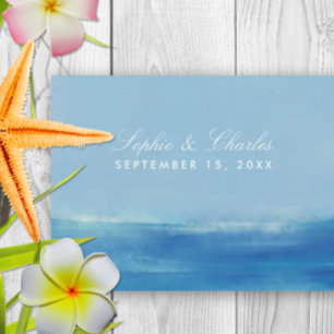 Tarjeta postal de aviso de fecha de boda con acuar
