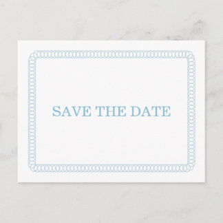 Tarjeta postal de aviso de fecha de boda con borde