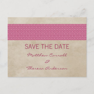 Tarjeta postal de aviso de fecha de boda con damas