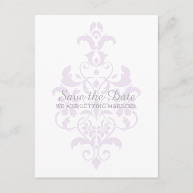 Tarjeta postal de aviso de fecha de boda con damas (Anverso)