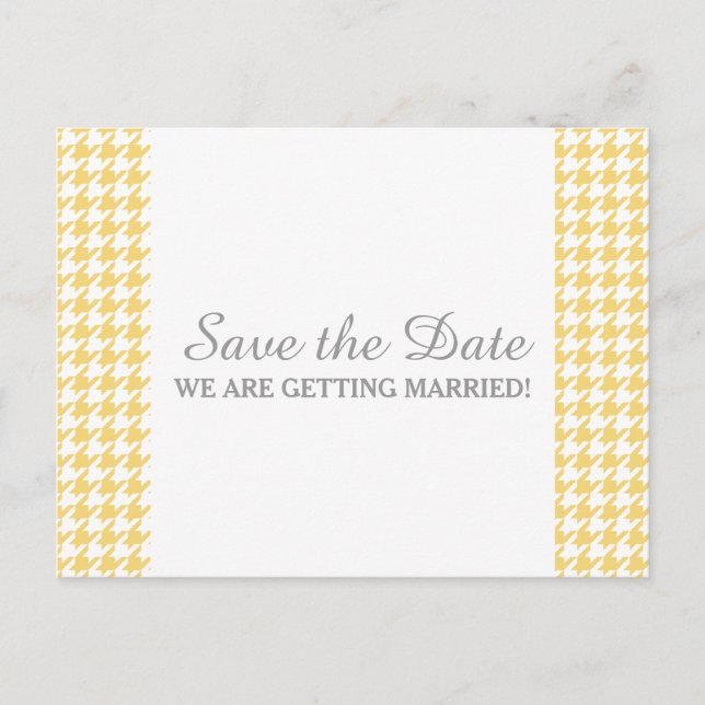 Tarjeta postal de aviso de fecha de boda con estam (Anverso)