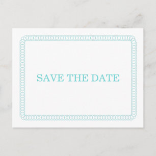 Tarjeta postal de aviso de fecha de boda redondead