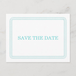 Tarjeta postal de aviso de fecha de boda redondead